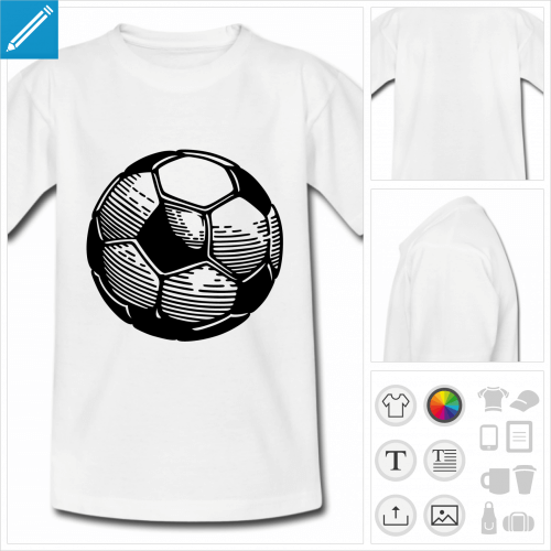 t-shirt simple football personnalisable