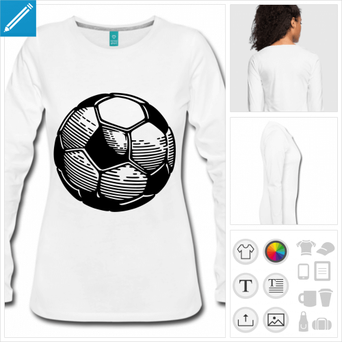 tee-shirt football personnalisable, impression  l'unit