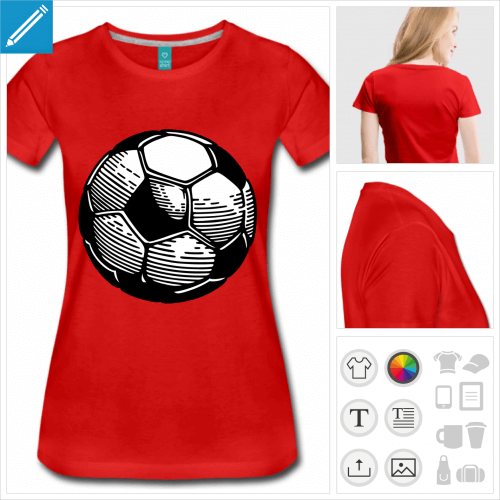 t-shirt premium football personnalisable