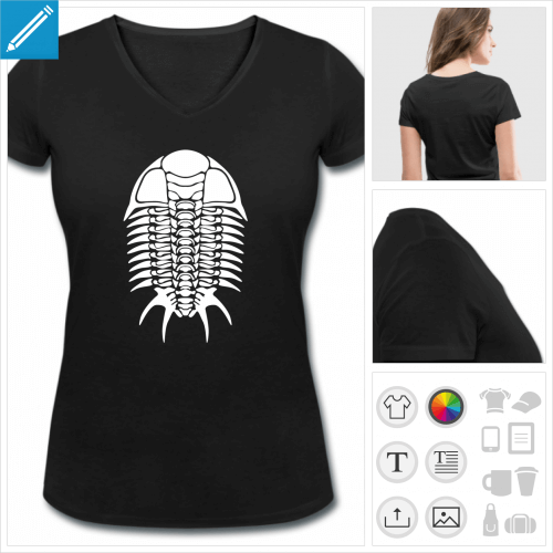 t-shirt simple trilobite  crer en ligne