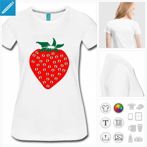 t-shirt femme fruits  crer soi-mme