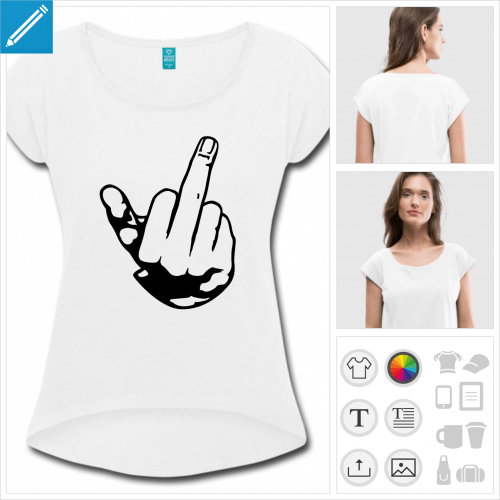 t-shirt doigt femme à créer soi-même