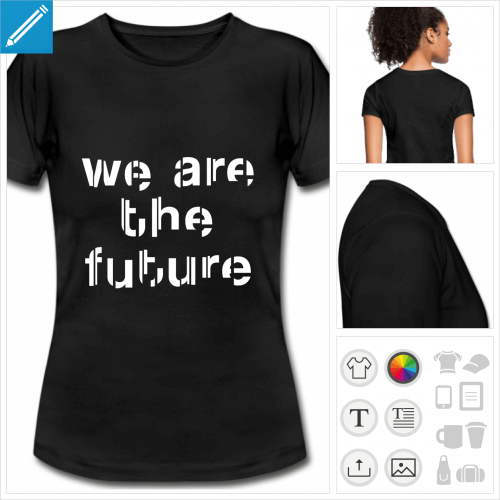 t-shirt manches courtes we are the future  personnaliser en ligne