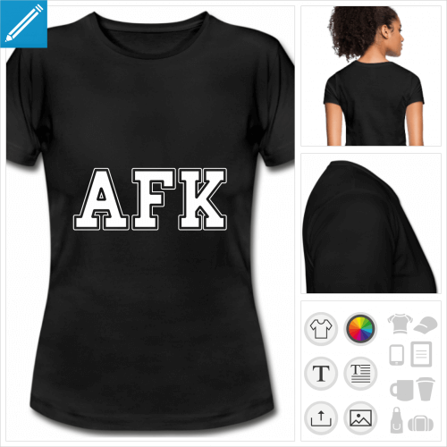 t-shirt simple afk  personnaliser en ligne