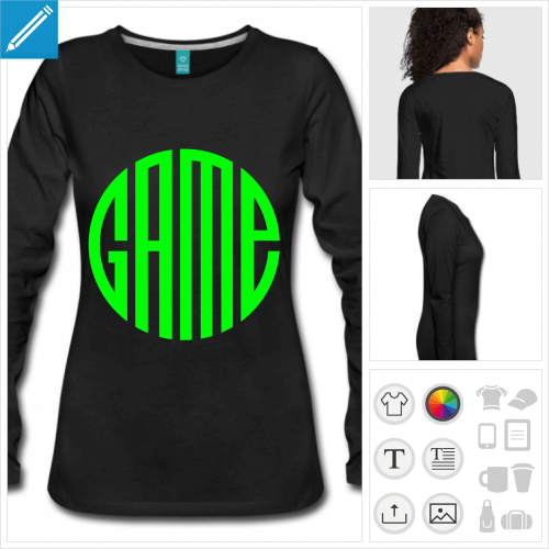 t-shirt gamer  personnaliser en ligne