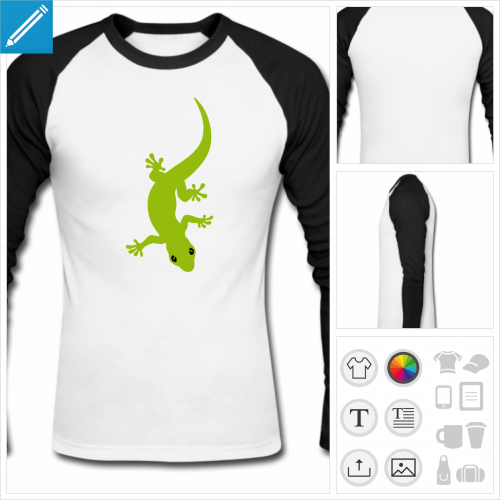 t-shirt gecko stylis  personnaliser