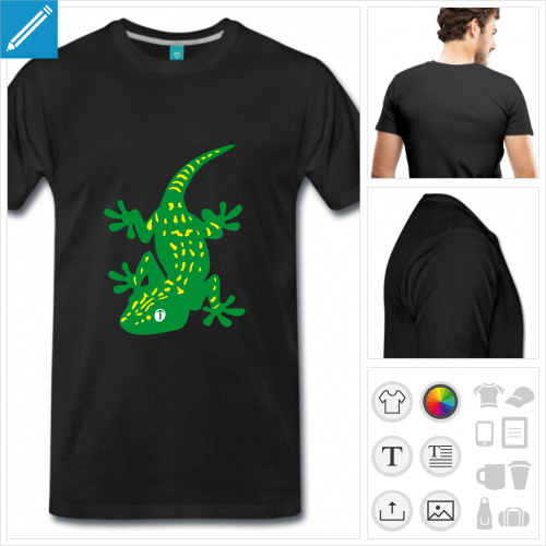 t-shirt basique gecko  imprimer en ligne