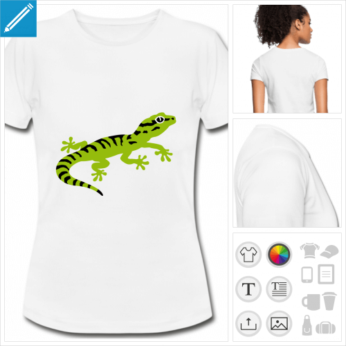 t-shirt basique gecko ray  personnaliser et imprimer en ligne