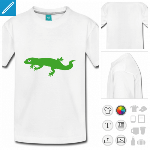 t-shirt adolescent gecko stylis  crer soi-mme