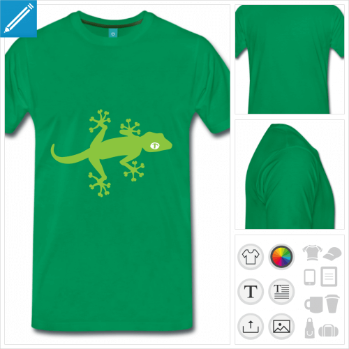 t-shirt simple petit gecko  personnaliser et imprimer en ligne