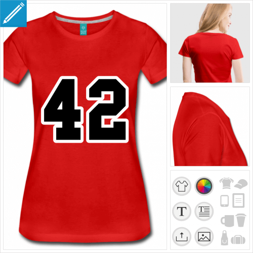 t-shirt rouge h2g3  crer en ligne