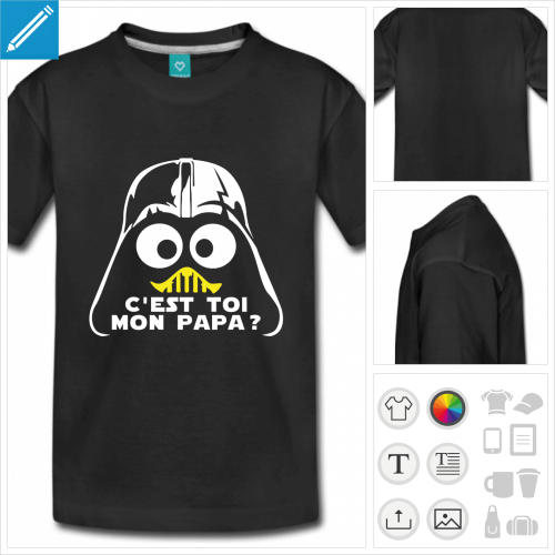 t-shirt manches courtes geek  personnaliser et imprimer en ligne