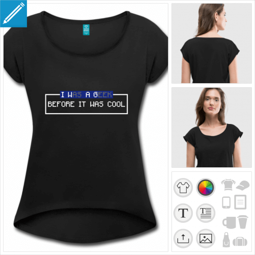 t-shirt femme geek personnalisable