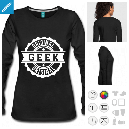 t-shirt femme geek vintage  personnaliser