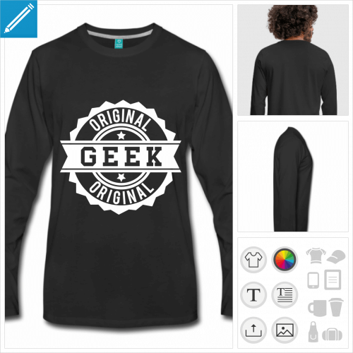 t-shirt geek original  personnaliser, impression unique