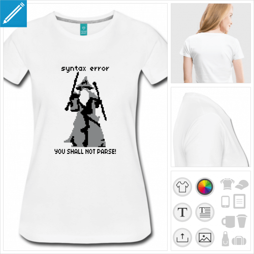 t-shirt simple geek à créer soi-même