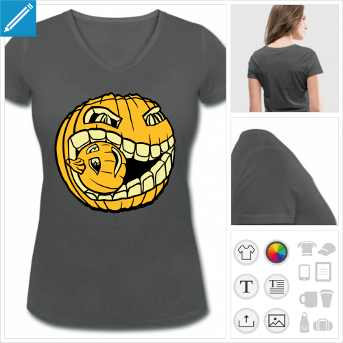 t-shirt basique Citrouille à imprimer en ligne