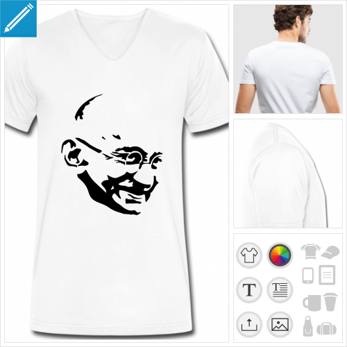 t-shirt Gandhi  crer soi-mme