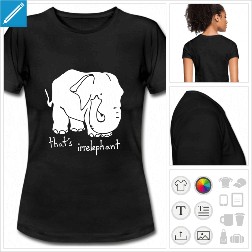 t-shirt blague irrelephant  personnaliser en ligne