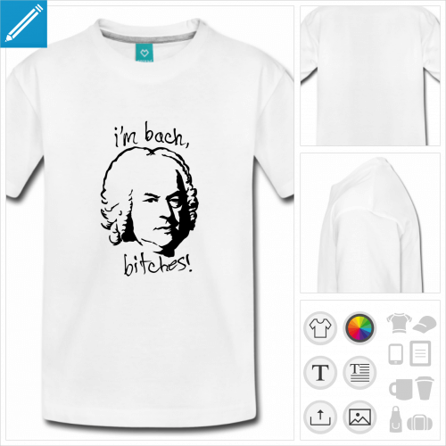 t-shirt adolescent Bach  crer soi-mme