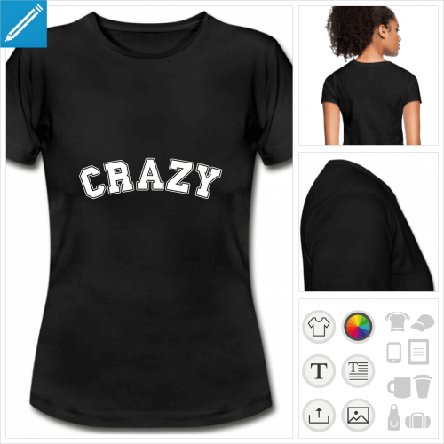 t-shirt basique crazy  personnaliser