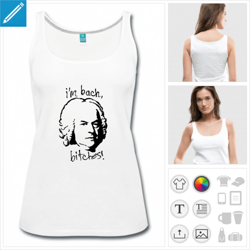 t-shirt femme Bach  personnaliser en ligne