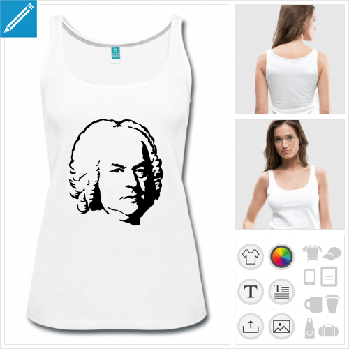 t-shirt femme Bach personnalisable
