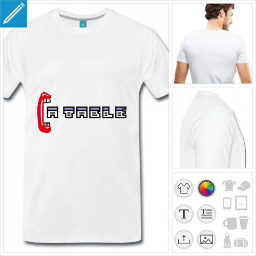 T-shirt informatique, manger du code, et tables mysql