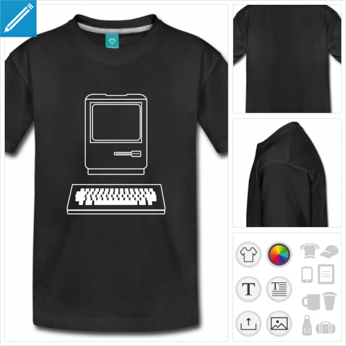 t-shirt basique informatique personnalisable