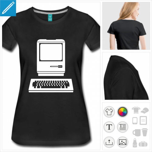 t-shirt ordinateur  personnaliser