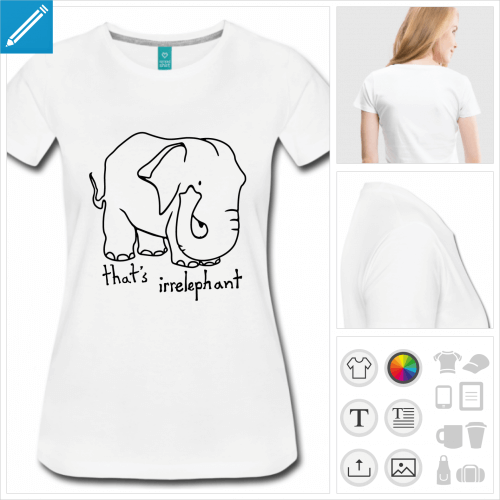 t-shirt basique blague  personnaliser et imprimer en ligne