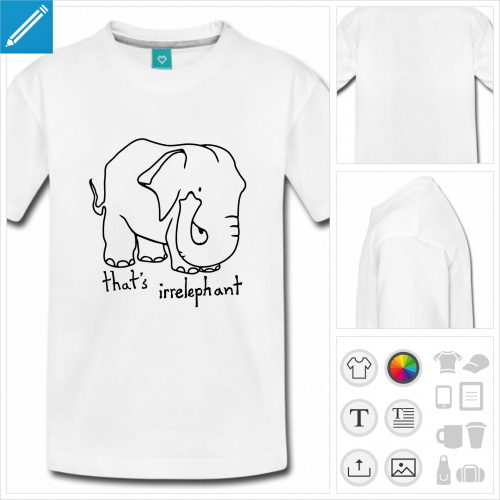 t-shirt basique irrelephant personnalisable