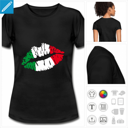 t-shirt simple Italie  personnaliser