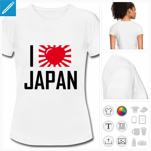 t-shirt femme cur japon  personnaliser
