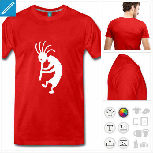 t-shirt simple kokopelli  personnaliser et imprimer en ligne