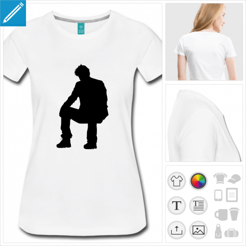 T-shirt Keanu, meme sad Keanu stylis dessin en picto  la couleur personnalisable.