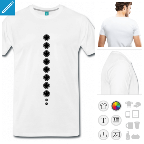 t-shirt konami code  personnaliser, impression unique