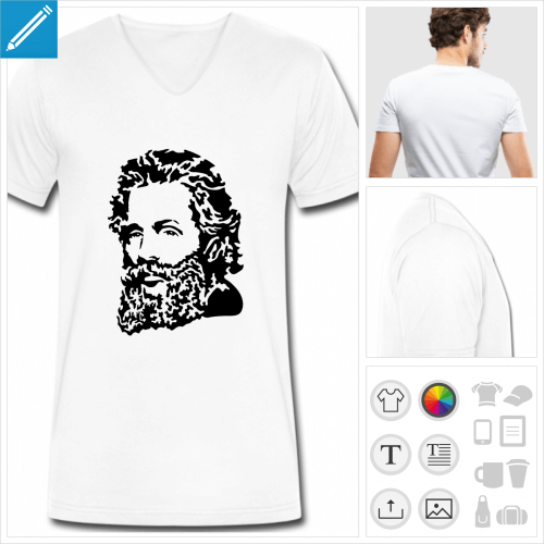 t-shirt homme Herman Melville  personnaliser en ligne