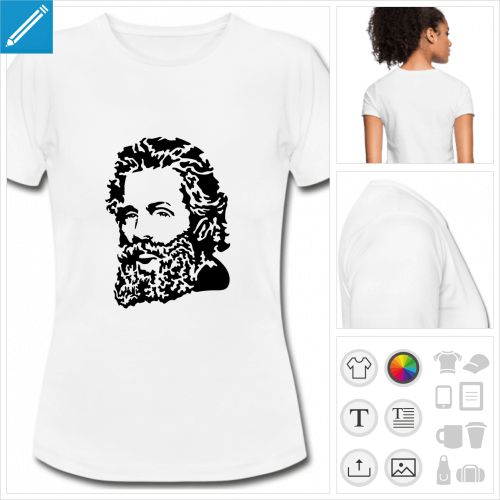 t-shirt blanc crivain  crer en ligne