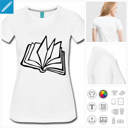 t-shirt manches courtes lire  personnaliser en ligne