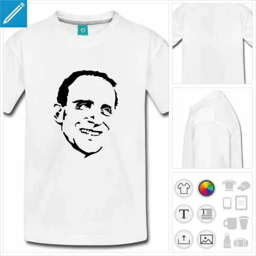 t-shirt pour ado Boris Vian personnalisable