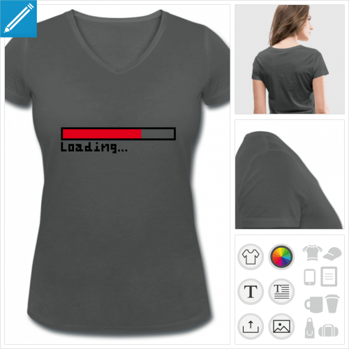 t-shirt chargement  imprimer en ligne