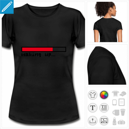 t-shirt rveil en cours  personnaliser et imprimer en ligne