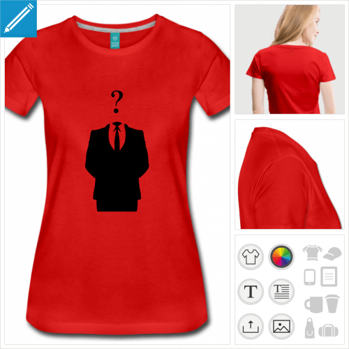 t-shirt femme anonymous  crer soi-mme