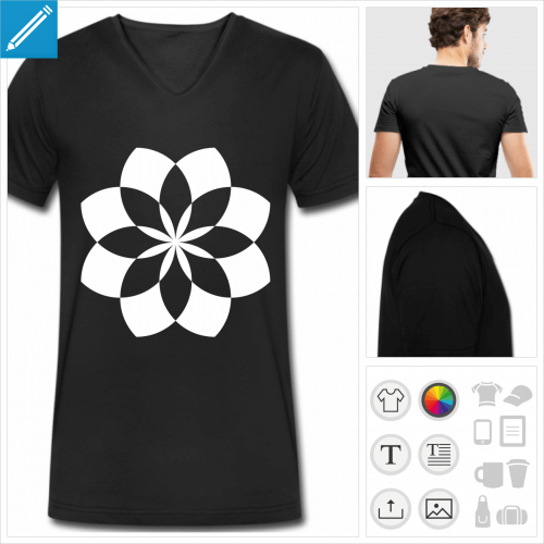 t-shirt homme lotus  imprimer en ligne