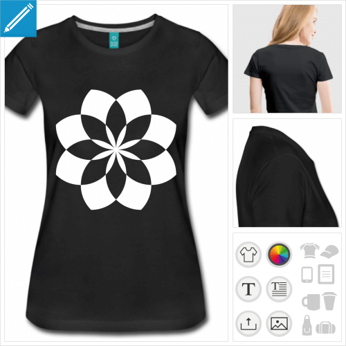 t-shirt simple lotus  personnaliser et imprimer en ligne