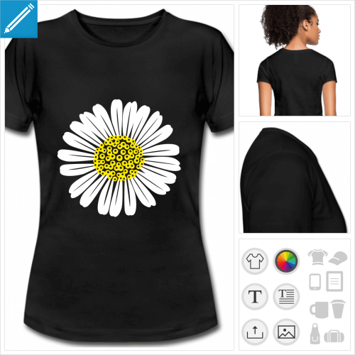 tee-shirt marguerite  imprimer en ligne