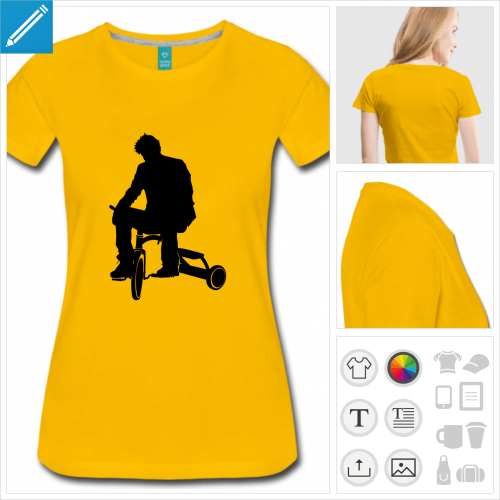 T-shirt meme, Keanu assis sur un tricycle,  imprimer en ligne.