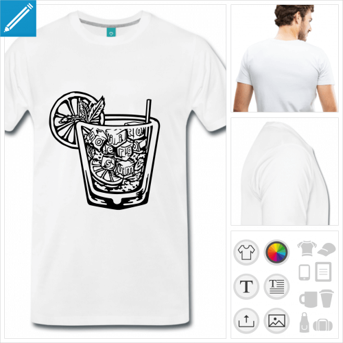 t-shirt simple boire  personnaliser, impression unique