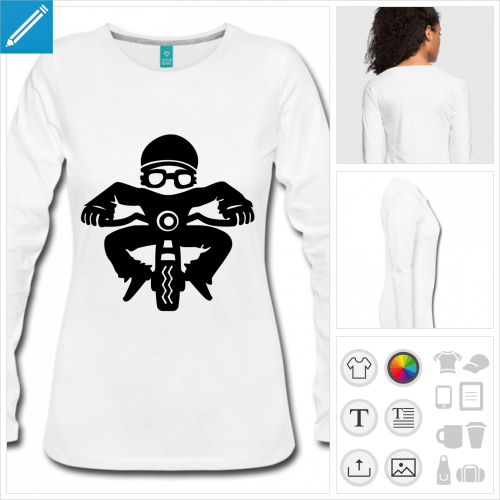 t-shirt biker personnalisable